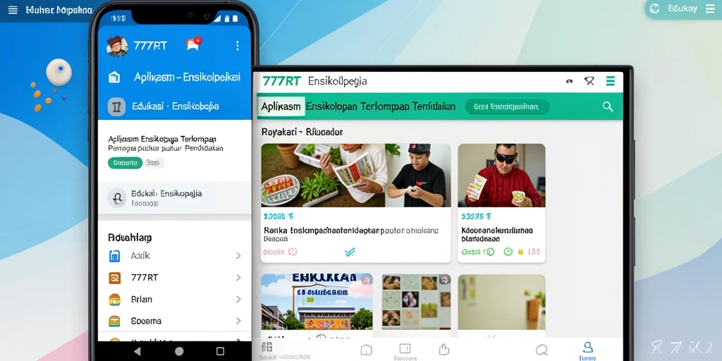Antarmuka pengguna aplikasi Ensiklopedia yang menarik dan informatif.