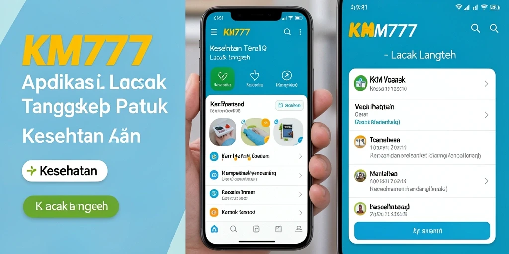 Screenshot utama KM777 menampilkan antarmuka pelacakan langkah yang menarik.