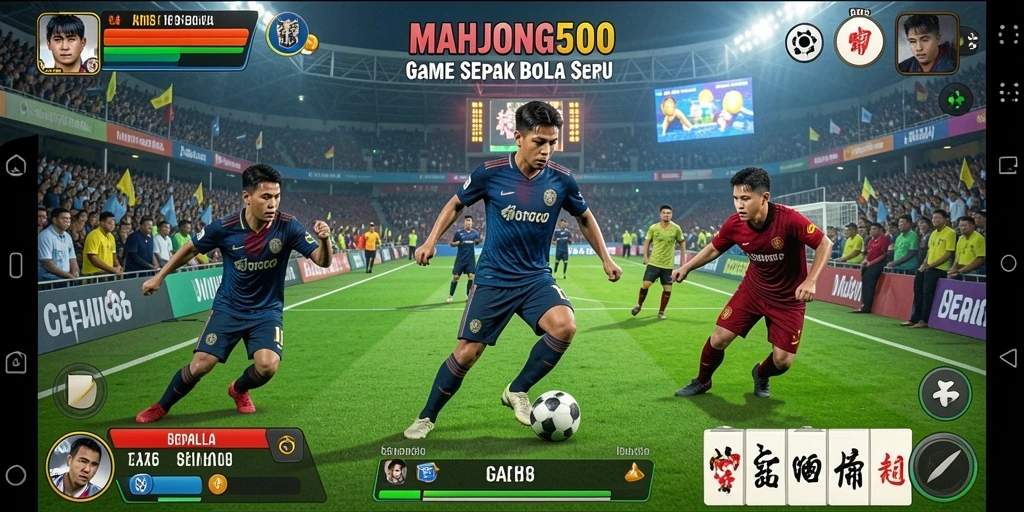 Antarmuka permainan Sepak Bola MAHJONG500 yang menarik dan user-friendly.