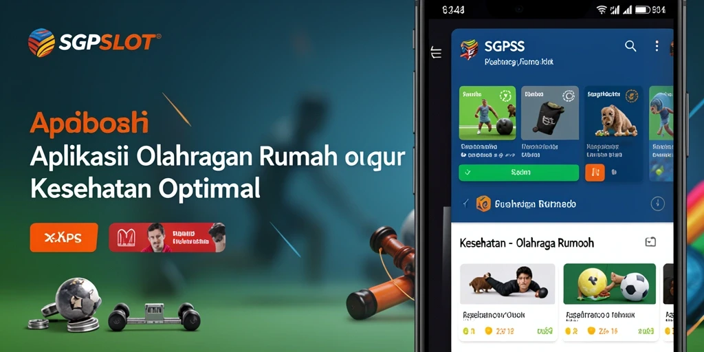 Screenshot antarmuka aplikasi SGPSLOT yang menampilkan program olahraga rumah.